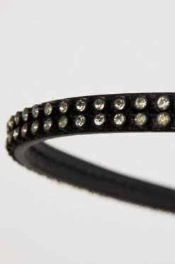 Horze Leder Trense Mit Kristall Stirnriemen -Pferdebedarf Verkauf 10190 BL 4