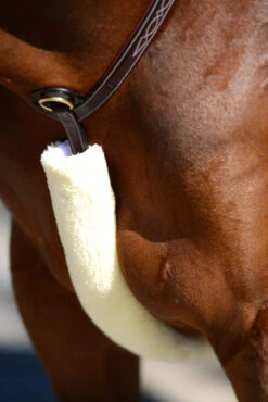 Kentucky Horsewear Lammfell Brustriemen-Schutz -Pferdebedarf Verkauf 313003 NAT 1