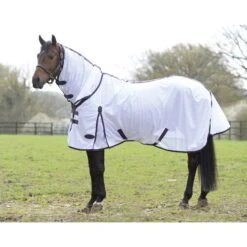 Weatherbeeta Comfitec Essential Mesh II Combo Fliegendecke Mit Festem Halsteil -Pferdebedarf Verkauf 317414 WH PU BL 1