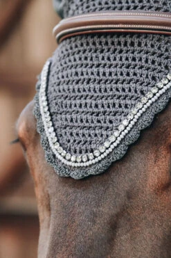 Kentucky Horsewear Stone & Pearl Soundless Fliegenhaube Lang -Pferdebedarf Verkauf 329944 G 3