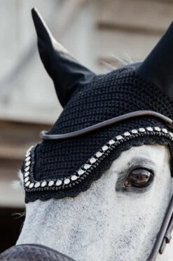 Kentucky Horsewear Wellington Steine & Perlen Fliegenhaube -Pferdebedarf Verkauf 341247 BL 3