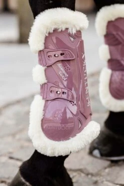 Kentucky Horsewear Bamboo Elastik Gamaschen Mit Veganem Lammfell -Pferdebedarf Verkauf 342510 ORPI 3